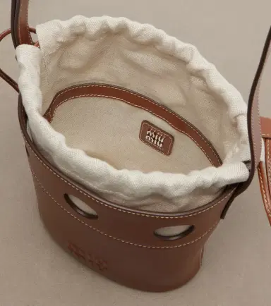 Miu Miu Perforated leather bucket bag | Thumbnail 3