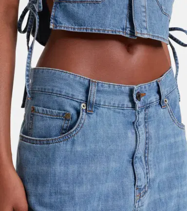 Miu Miu Chambray wide-leg pants | Thumbnail 6