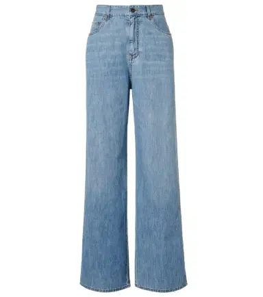 Miu Miu Chambray wide-leg pants | Thumbnail 1