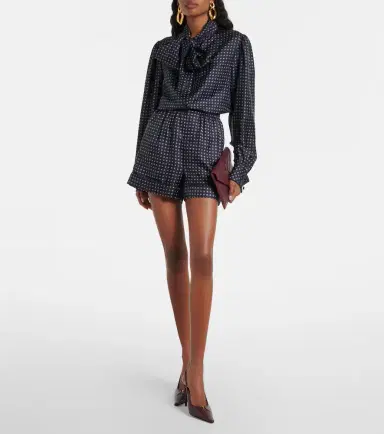 Saint Laurent Printed silk shorts | Thumbnail 5 Saint Laurent Printed silk shorts | Thumbnail 5