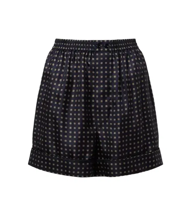 Saint Laurent Printed silk shorts