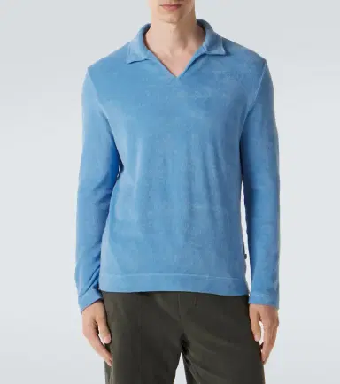 FEDELI Cotton terry polo shirt | Thumbnail 5