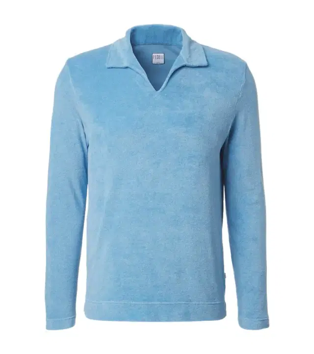 Cotton terry polo shirt