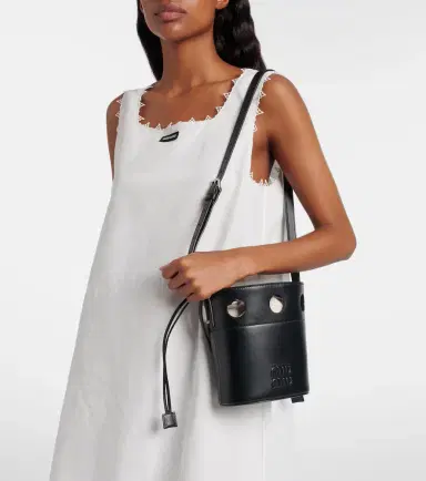 Miu Miu Leather bucket bag | Thumbnail 6 Miu Miu Leather bucket bag | Thumbnail 6