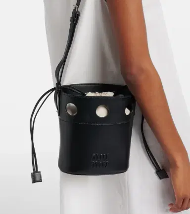 Miu Miu Leather bucket bag | Thumbnail 7 Miu Miu Leather bucket bag | Thumbnail 7