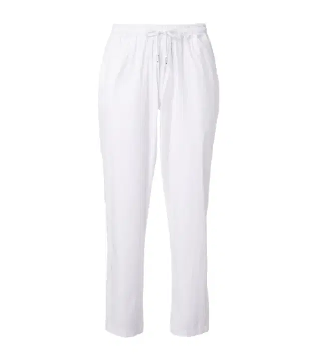 Cotton-blend straight pants