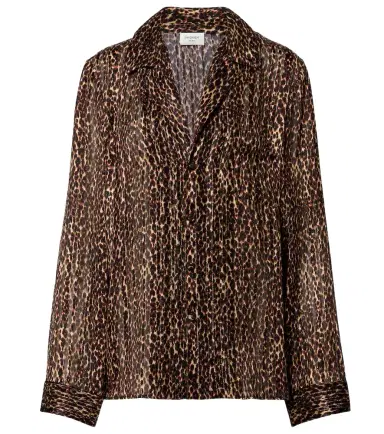 Saint Laurent Leopard-print silk blouse | Thumbnail 1 Saint Laurent Leopard-print silk blouse | Thumbnail 1
