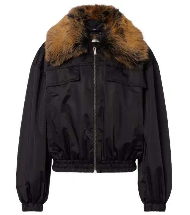 Saint Laurent Shearling-trimmed blouson jacket