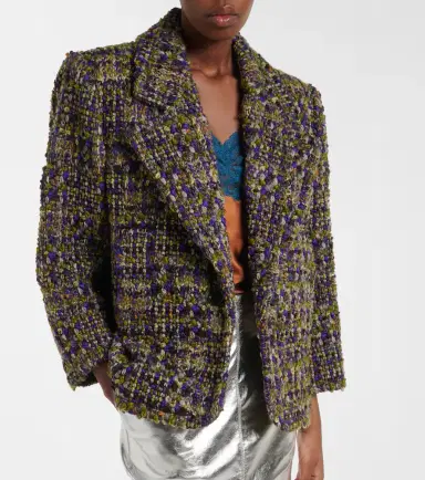 Saint Laurent Wool-blend tweed jacket | Thumbnail 2