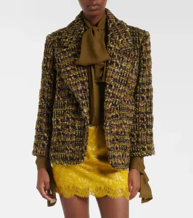 Saint Laurent Wool-blend tweed jacket | Thumbnail 3