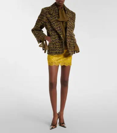Saint Laurent Wool-blend tweed jacket | Thumbnail 4