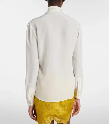 Saint Laurent Tie-neck silk blouse | Thumbnail 7