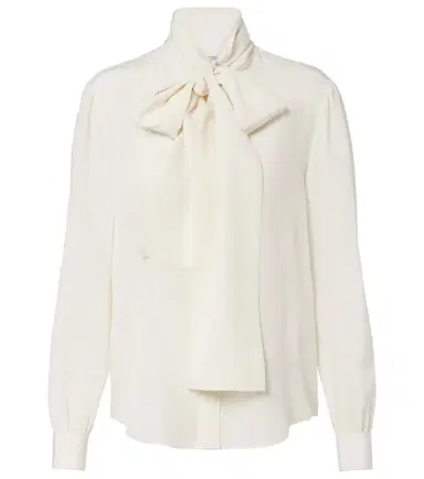 Saint Laurent Tie-neck silk blouse | Thumbnail 1