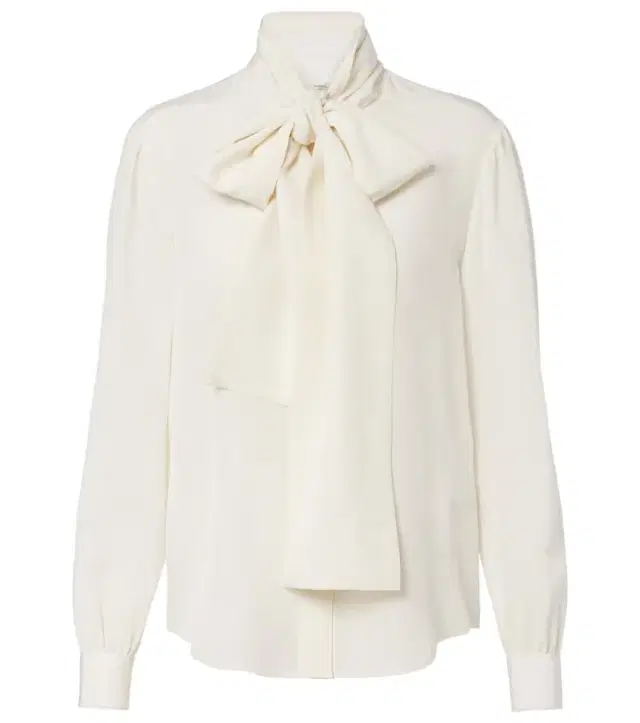 Saint Laurent Tie-neck silk blouse