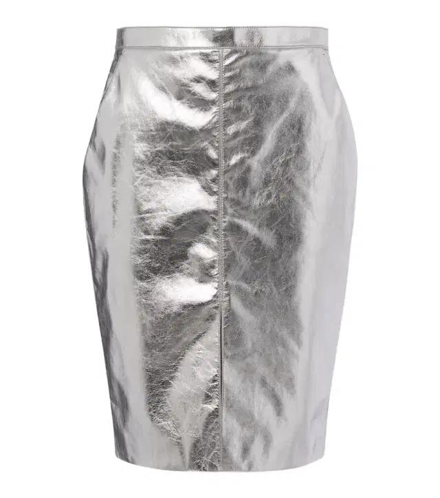 Saint Laurent Metallic leather pencil skirt