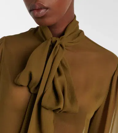 Saint Laurent Tie-neck silk blouse | Thumbnail 4