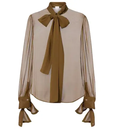 Saint Laurent Tie-neck silk blouse | Thumbnail 1
