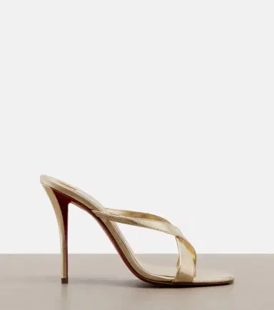Christian Louboutin Mulazee Cross metallic leather sandals | Thumbnail 3