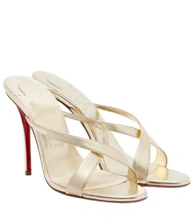 Christian Louboutin Mulazee Cross metallic leather sandals | Thumbnail 1