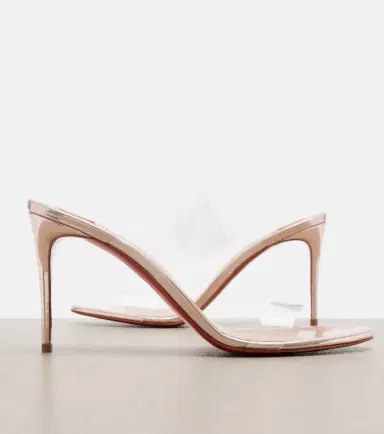 Christian Louboutin Just Nothing leather-trimmed TPU mules | Thumbnail 4 Christian Louboutin Just Nothing leather-trimmed TPU mules | Thumbnail 4