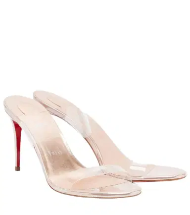 Christian Louboutin Just Nothing leather-trimmed TPU mules | Thumbnail 1 Christian Louboutin Just Nothing leather-trimmed TPU mules | Thumbnail 1