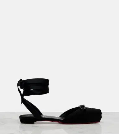 Christian Louboutin Cassia satin flats | Thumbnail 3 Christian Louboutin Cassia satin flats | Thumbnail 3