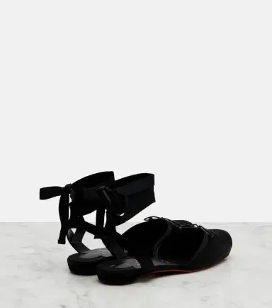 Christian Louboutin Cassia satin flats | Thumbnail 4 Christian Louboutin Cassia satin flats | Thumbnail 4