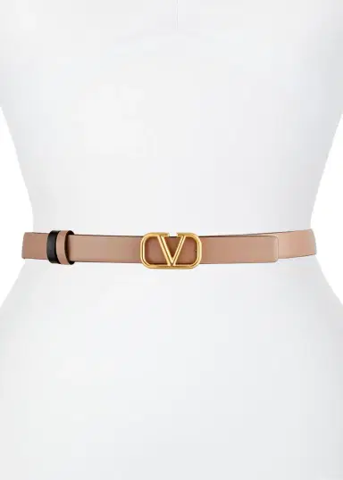 Valentino Garavani VLogo Leather Belt, 20mm | Thumbnail 3