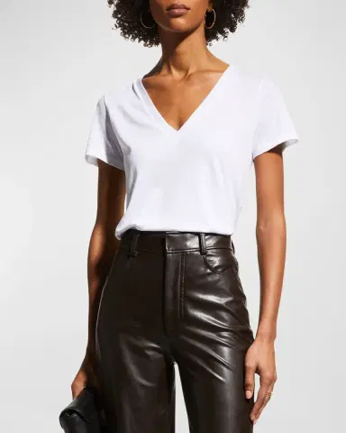 Vince Essential Pima Cotton V-Neck Tee | Thumbnail 3