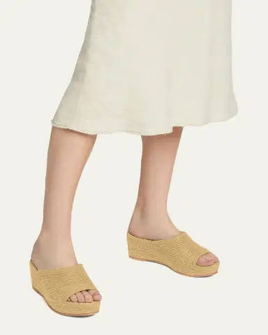 CARRIE FORBES Karim Woven Raffia Wedge Slide Sandals | Thumbnail 2 CARRIE FORBES Karim Woven Raffia Wedge Slide Sandals | Thumbnail 2