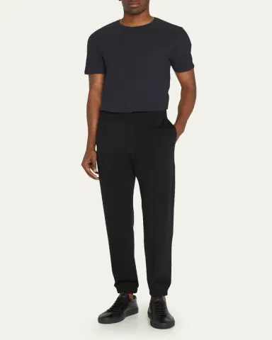 Vince Men's Short-Sleeve Pima Crewneck Jersey T-Shirt | Thumbnail 2 Vince Men's Short-Sleeve Pima Crewneck Jersey T-Shirt | Thumbnail 2