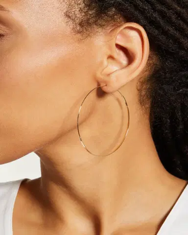 Lana Flat Magic 14K Gold Hoop Earrings | Thumbnail 2 Lana Flat Magic 14K Gold Hoop Earrings | Thumbnail 2