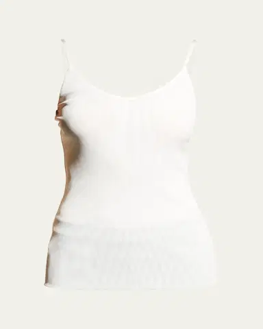 Lafayette 148 New York Mesh Jersey V-Neck Tank | Thumbnail 3 Lafayette 148 New York Mesh Jersey V-Neck Tank | Thumbnail 3