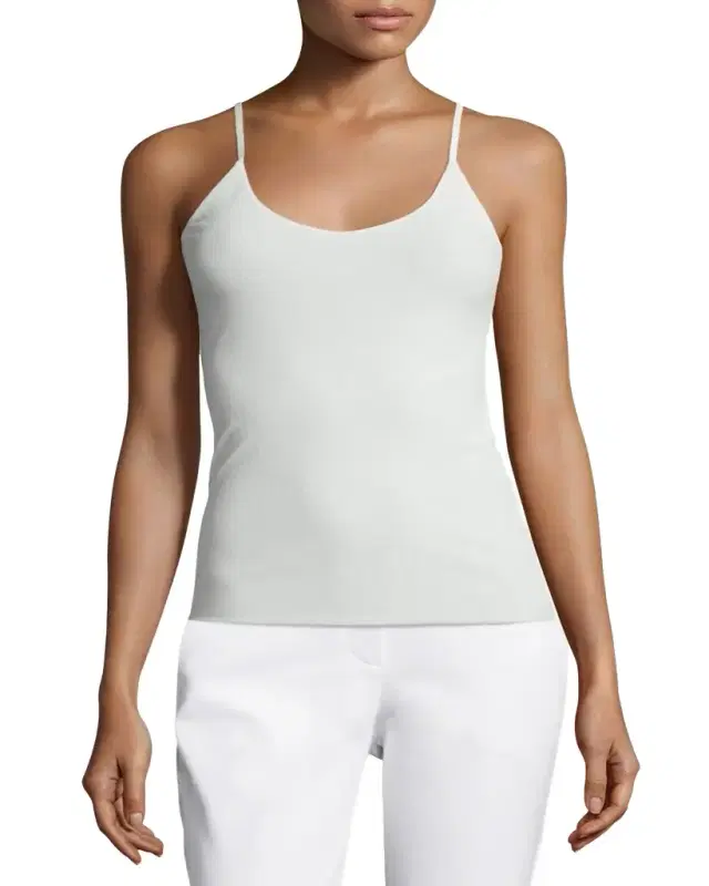 Lafayette 148 New York Mesh Jersey V-Neck Tank