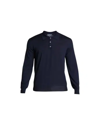 Bergdorf Goodman Long-Sleeve Cashmere Polo Sweater | Thumbnail 1