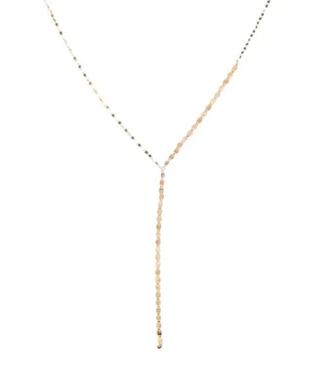 Lana 14K Gold Nude Lariat Disc Necklace