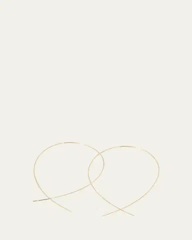 Lana Large Upside Down Hoop Earrings in 14K Gold | Thumbnail 3