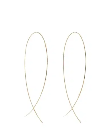 Lana Large Upside Down Hoop Earrings in 14K Gold | Thumbnail 1