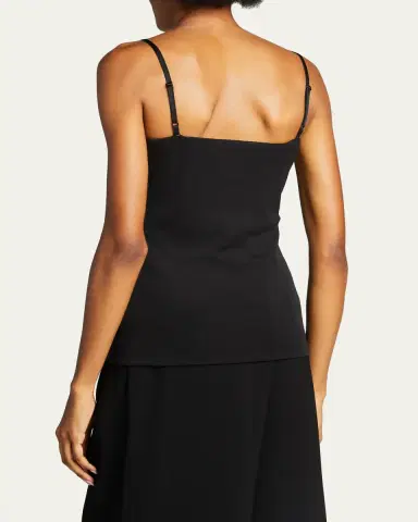 Lafayette 148 New York Mesh Jersey V-Neck Tank | Thumbnail 3