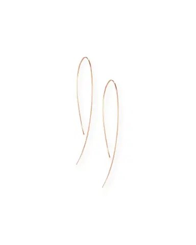 Lana 14K White Gold Hooked On Hoop Earrings | Thumbnail 2