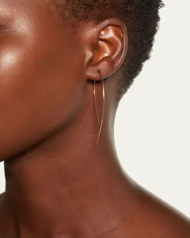 Lana 14K White Gold Hooked On Hoop Earrings | Thumbnail 3