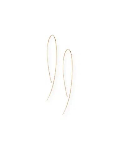 Lana 14K White Gold Hooked On Hoop Earrings | Thumbnail 1