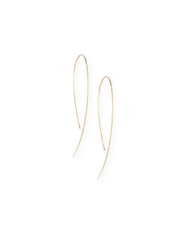 Lana 14K White Gold Hooked On Hoop Earrings