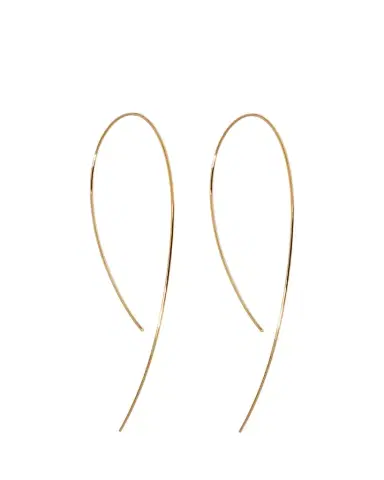 Lana 14K White Gold Hooked On Hoop Earrings | Thumbnail 1