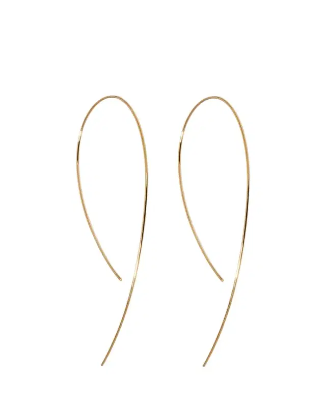 Lana 14K White Gold Hooked On Hoop Earrings