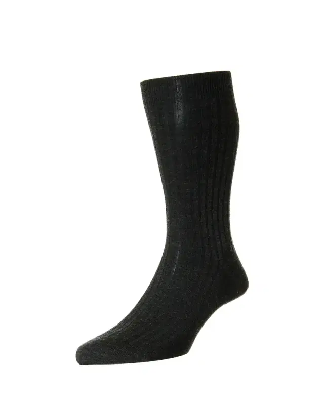 Men's Laburnum Ribbed Wool Mid-Calf Socks