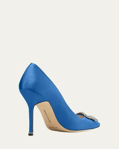 Manolo Blahnik Hangisi 105mm Satin High-Heel Pumps | Thumbnail 8 Manolo Blahnik Hangisi 105mm Satin High-Heel Pumps | Thumbnail 8