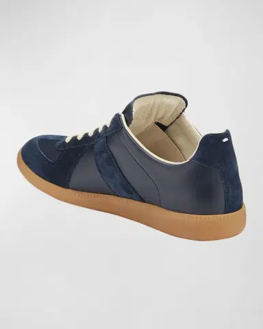 Maison Margiela Men 's Replica Leather Low-Top Sneakers | Thumbnail 3 Maison Margiela Men 's Replica Leather Low-Top Sneakers | Thumbnail 3