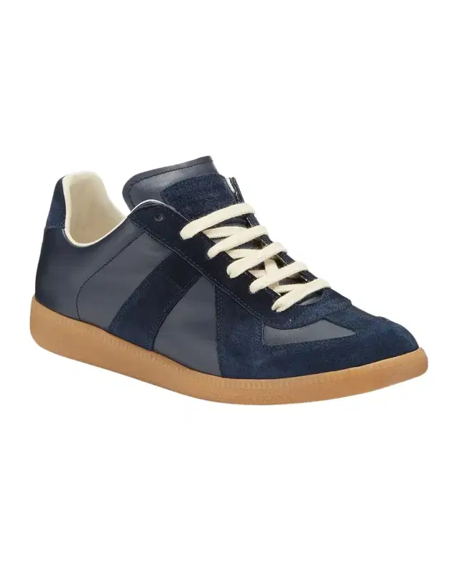 Men 's Replica Leather Low-Top Sneakers Men 's Replica Leather Low-Top Sneakers