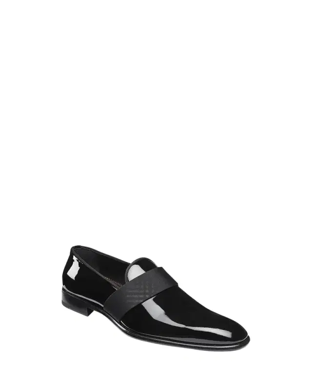 Santoni Men's Isomer Patent Slip-On